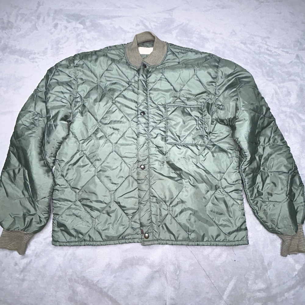 Vietnam Era USAF CWU-9/P Quilted Liner Jacket Medium Scovill Zip OG-107
